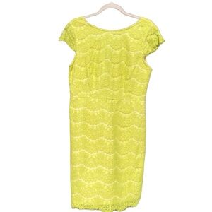 Darling Yellow Lace Cap-Sleeve Sheath Dress